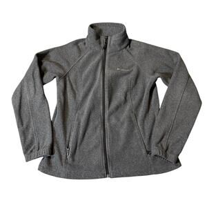 Columbia Benton Springs Fleece Jacket‎ Women Gray Full Zip Outdoor Hiking Medium